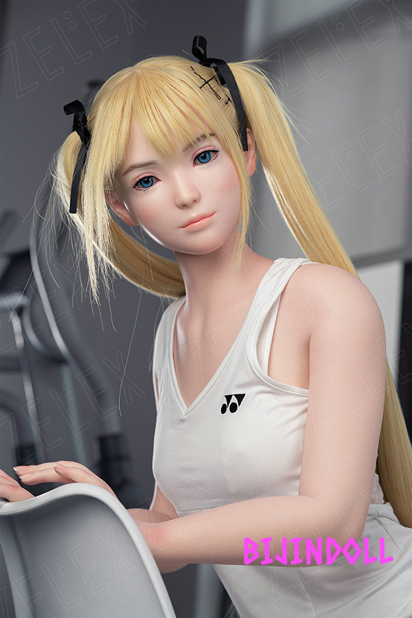 WAXDOLL#G53 147cm B-cup Silicone Blonde Twin Tail Love Doll Moe Sister Character Sex Real Doll