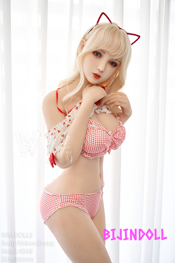 WMDoll#454 164cm D-cup TPE white skin gal real makeup sex doll blonde dutch wife