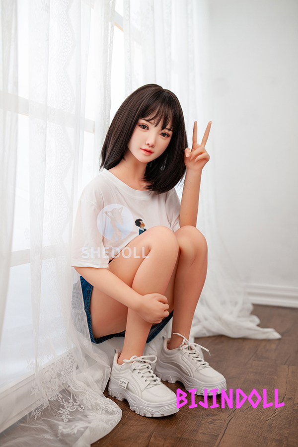 SHEDOLL 148cm D-cup Silicone Head Beautiful Realistic Doll Life-sized Dutch Wife TPE Body Sex Doll