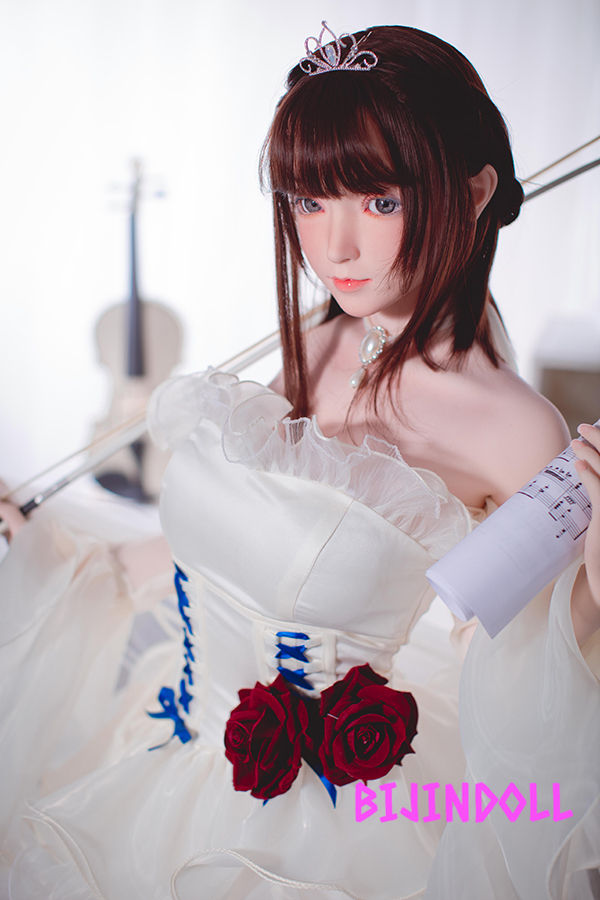 FUDOLL#12 148cm D-cup Silicon head bride sex doll wedding dress real beautiful sex doll