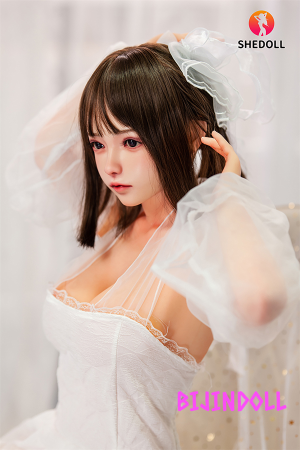 SHEDOLL 148cm D-cup Silicone Head TPE Body Hugging Pillow Sex Doll Realistic Cute Love Doll Adult Asian
