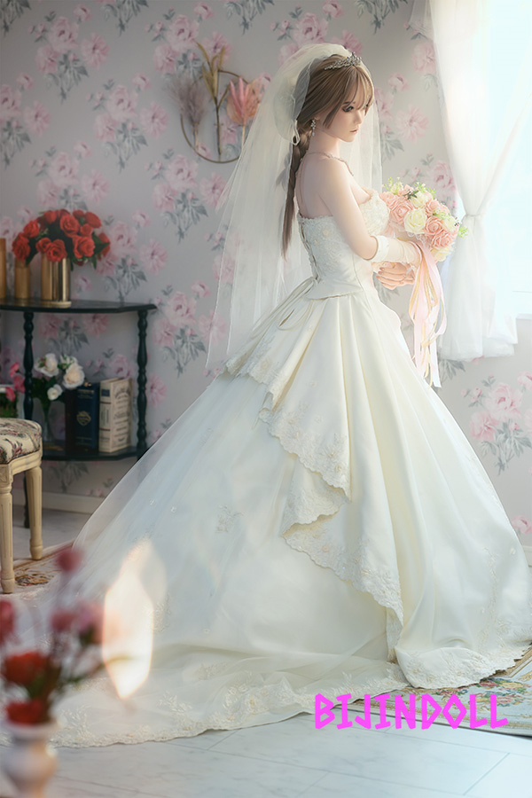 FUDOLL#19 150cm B-cup Full silicone sex doll marriage ideal bride beautiful bride doll