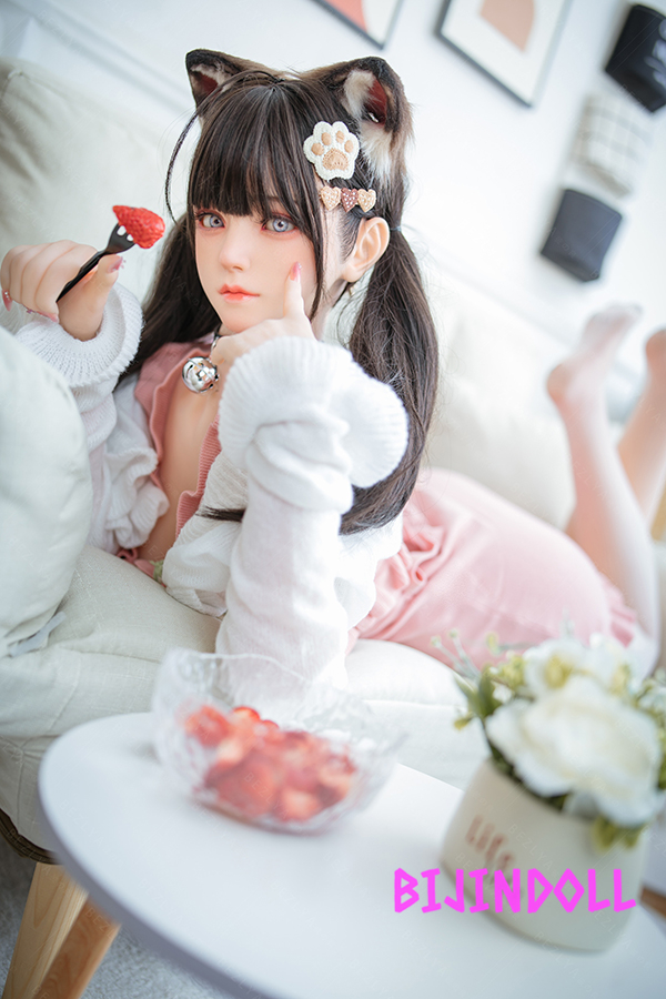 Bezlya2.2 Fengling 155cmM F-cup Silicone Head Cute Beauty Sex Doll Cat Ear Beautiful Ecchi Doll Life Size Realistic Dutch Wife