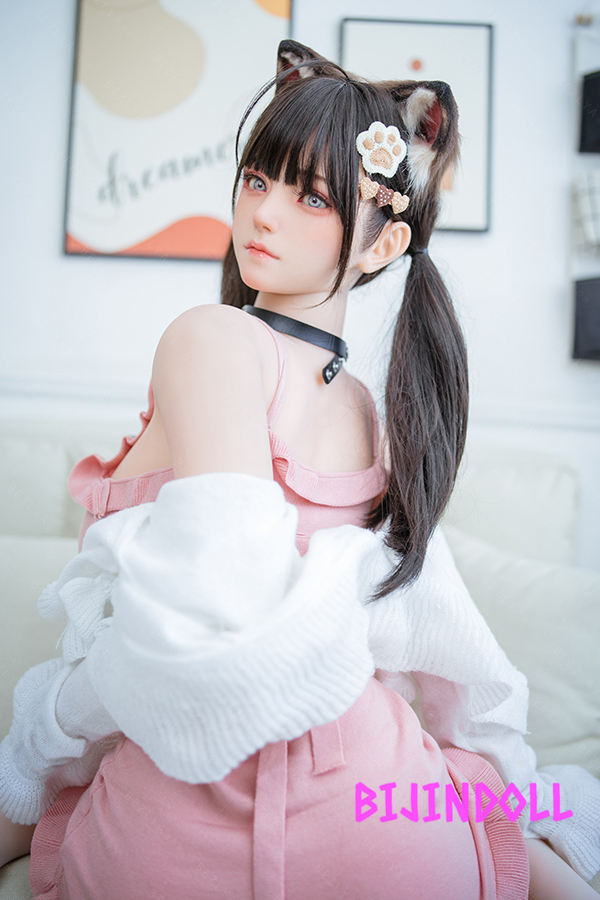 Bezlya2.2 Fengling 155cmM F-cup Silicone Head Cute Beauty Sex Doll Cat Ear Beautiful Ecchi Doll Life Size Realistic Dutch Wife