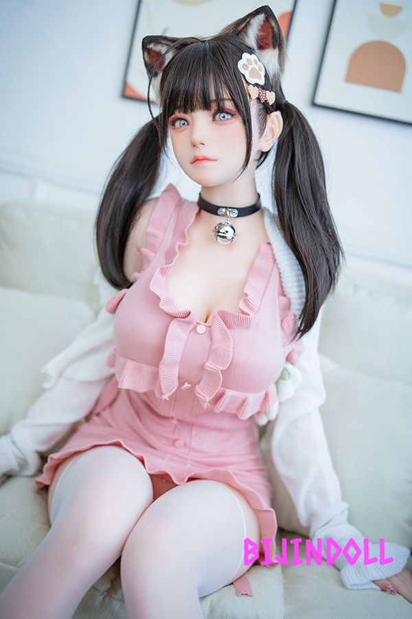 Bezlya2.2 Fengling 155cmM F-cup Silicone Head Cute Beauty Sex Doll Cat Ear Beautiful Ecchi Doll Life Size Realistic Dutch Wife
