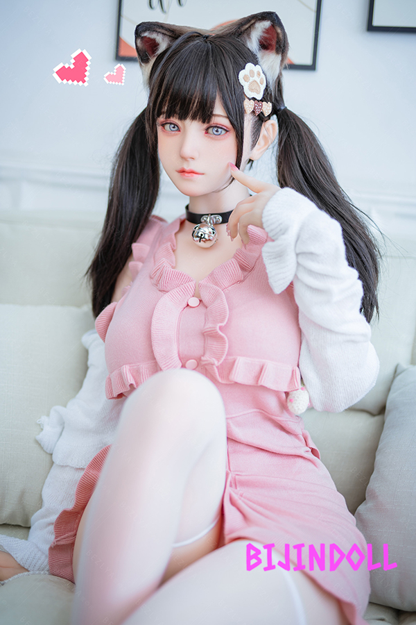 Bezlya2.2 Fengling 155cmM F-cup Silicone Head Cute Beauty Sex Doll Cat Ear Beautiful Ecchi Doll Life Size Realistic Dutch Wife