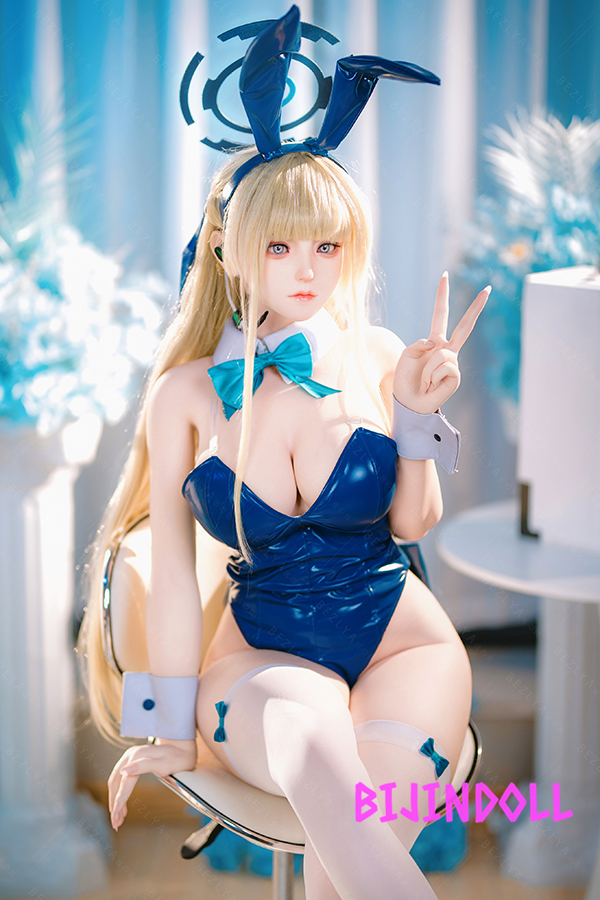 Bezlya2.2 Fengling 155cmM F-cup Silicone Head Toki bunny Sex Dolls Blue Archive Cos Doll Life Size Realistic Dutch Wife