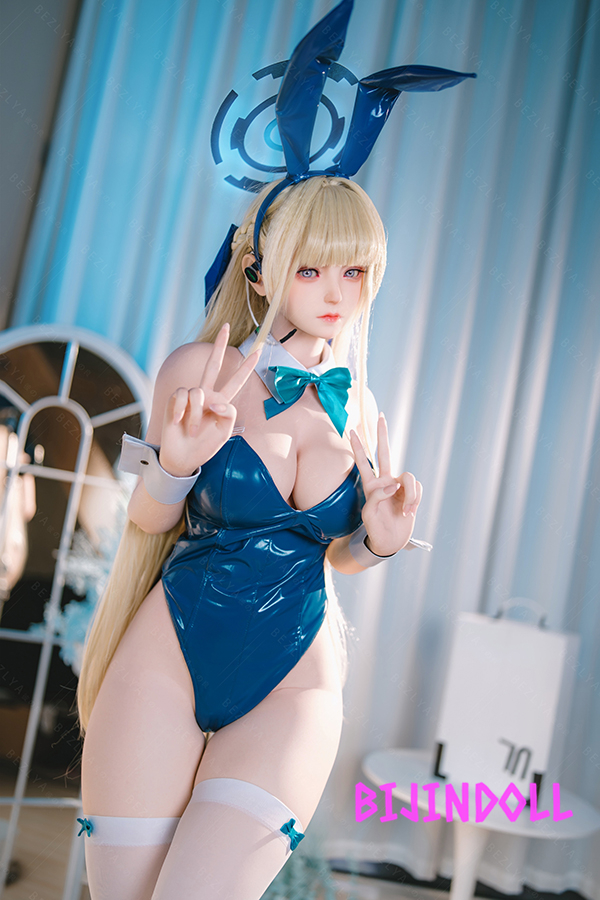 Bezlya2.2 Fengling 155cmM F-cup Silicone Head Toki bunny Sex Dolls Blue Archive Cos Doll Life Size Realistic Dutch Wife