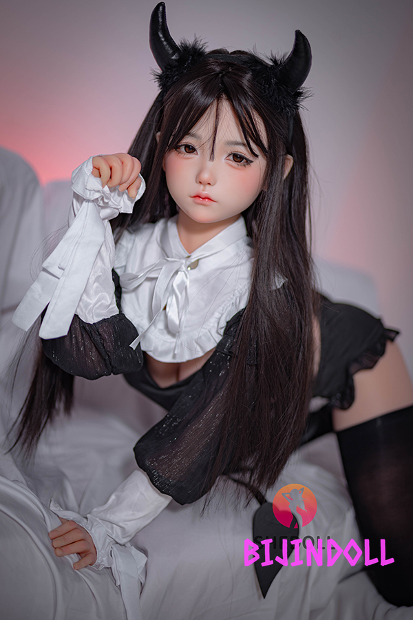 SHEDOLL 148cm D-cup Silicone Head Cute love doll erotic life-size sex doll little devil real sex doll