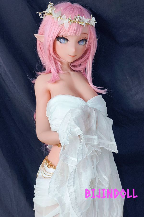 ElsaBabe-AHR009 148cm silicone Elf Anime Sex Doll Pink Hair Life-size Doll Bride Beautiful Elf Sexy Big Breasts Doll