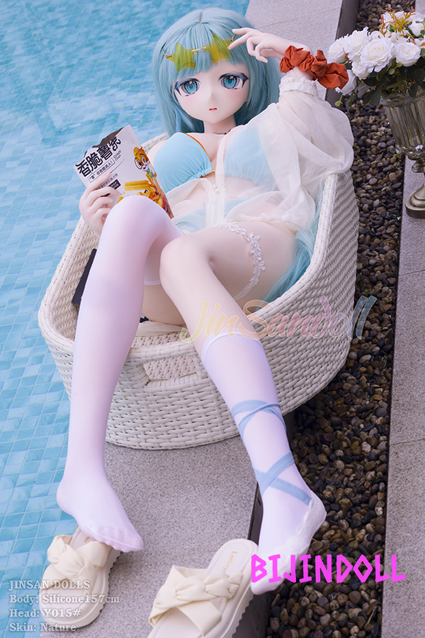 WMDoll#Y015 157cm B-Cup PVC Head Anime Swimsuit Erotic Life-Size Sex Doll