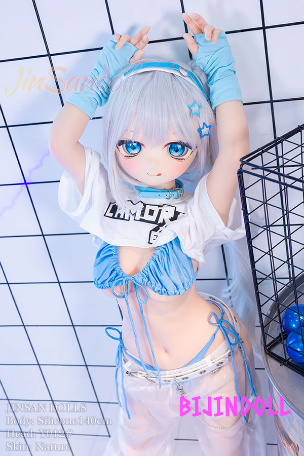 WMDoll#Y012 140cm C-cup PVC Head Anime Erotic Sex Doll White hair anime girl