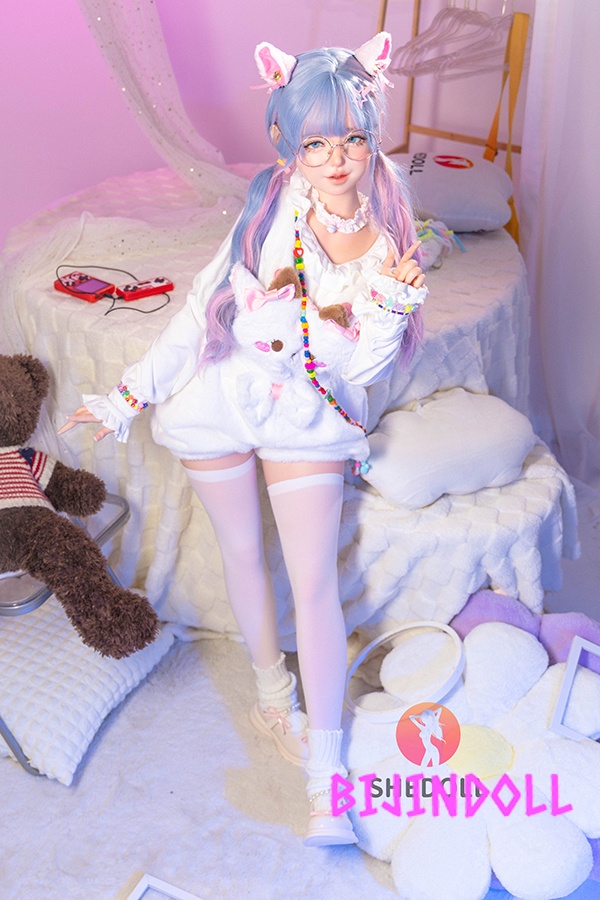 Shedoll 145cm Yaoyao Silicone Head + TPE Body Cat Ears Beautiful Girl Sex Doll Cute Love Doll