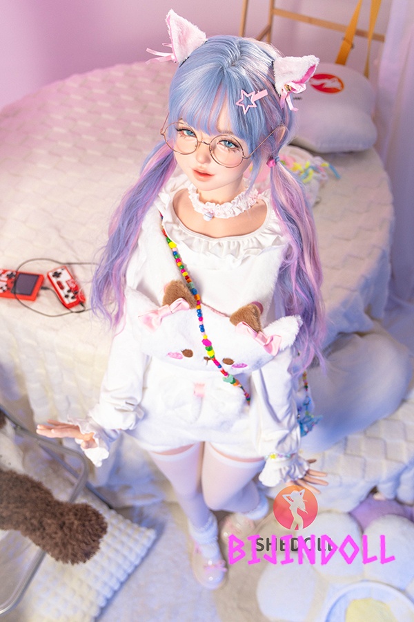 Shedoll 145cm Yaoyao Silicone Head + TPE Body Cat Ears Beautiful Girl Sex Doll Cute Love Doll