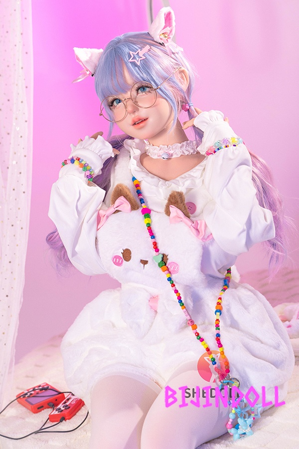 Shedoll 145cm Yaoyao Silicone Head + TPE Body Cat Ears Beautiful Girl Sex Doll Cute Love Doll