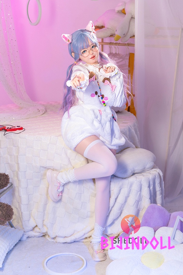 Shedoll 145cm Yaoyao Silicone Head + TPE Body Cat Ears Beautiful Girl Sex Doll Cute Love Doll