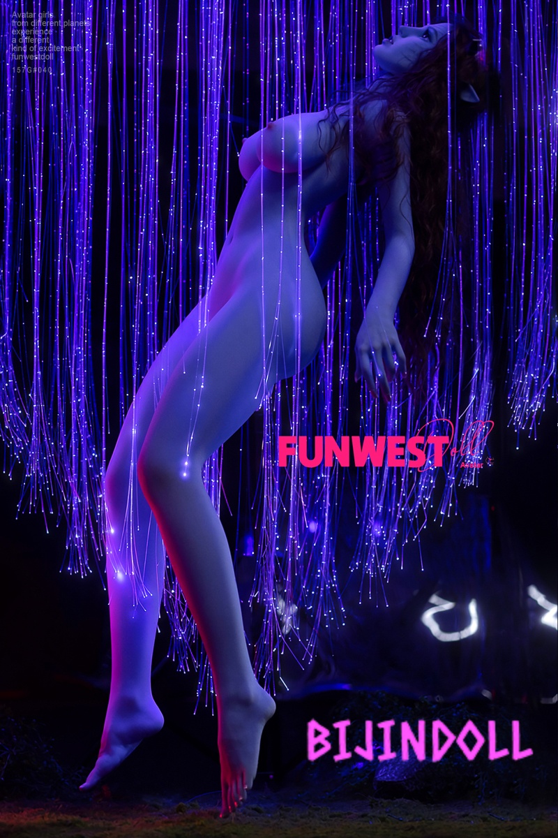 Funwest Kylie FWD091 Head#040 157cm G-cup TPE Blue Skin Cosplay Sex Dolls Alien Elf Ears Adult Love Dolls