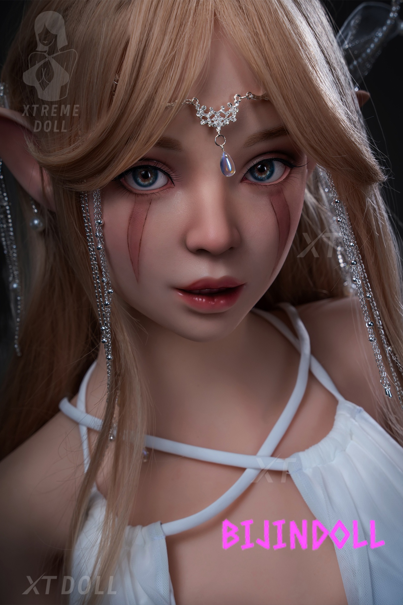 XTDOLL 157cm E-cup Silicone Head TPE Body Love Doll Faye Head #XT-1-B With Elf Ears