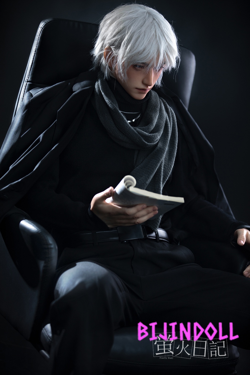 Firefly Diary 176cm Male Silicone Love Doll JiangLing Gray Hair Handsome