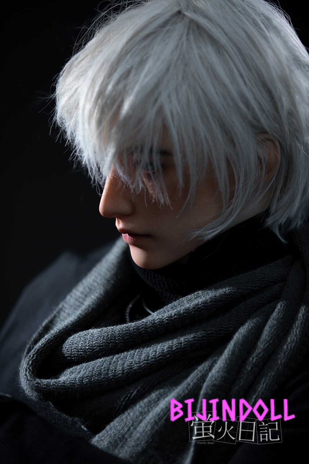 Firefly Diary 176cm Male Silicone Love Doll JiangLing Gray Hair Handsome