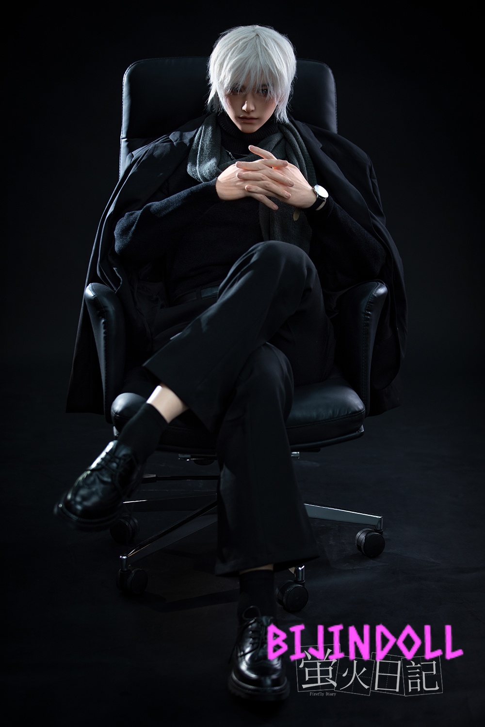 Firefly Diary 176cm Male Silicone Love Doll JiangLing Gray Hair Handsome