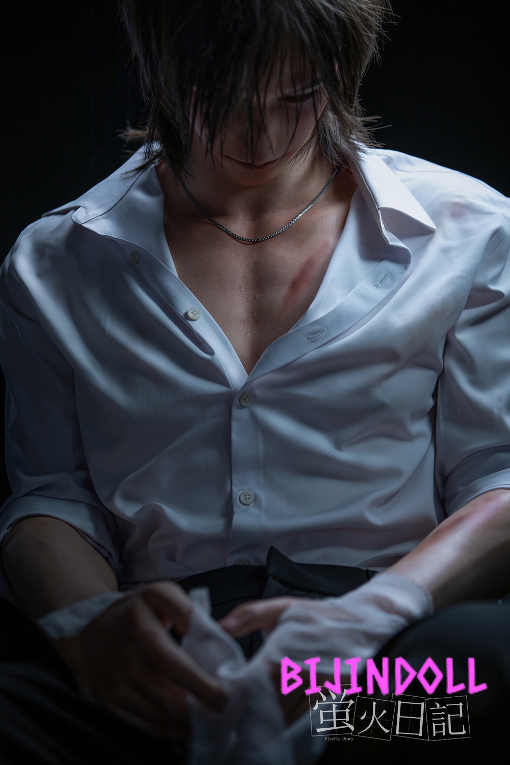 Firefly Diary 176cm Male Silicone Love Doll JiangLing Handsome Injury Makeup