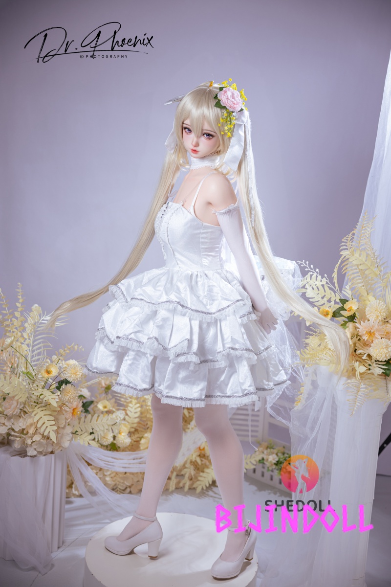 SHEDOLL 156cm E-cup Silicone Sex Doll Xixi Bride Cosplay