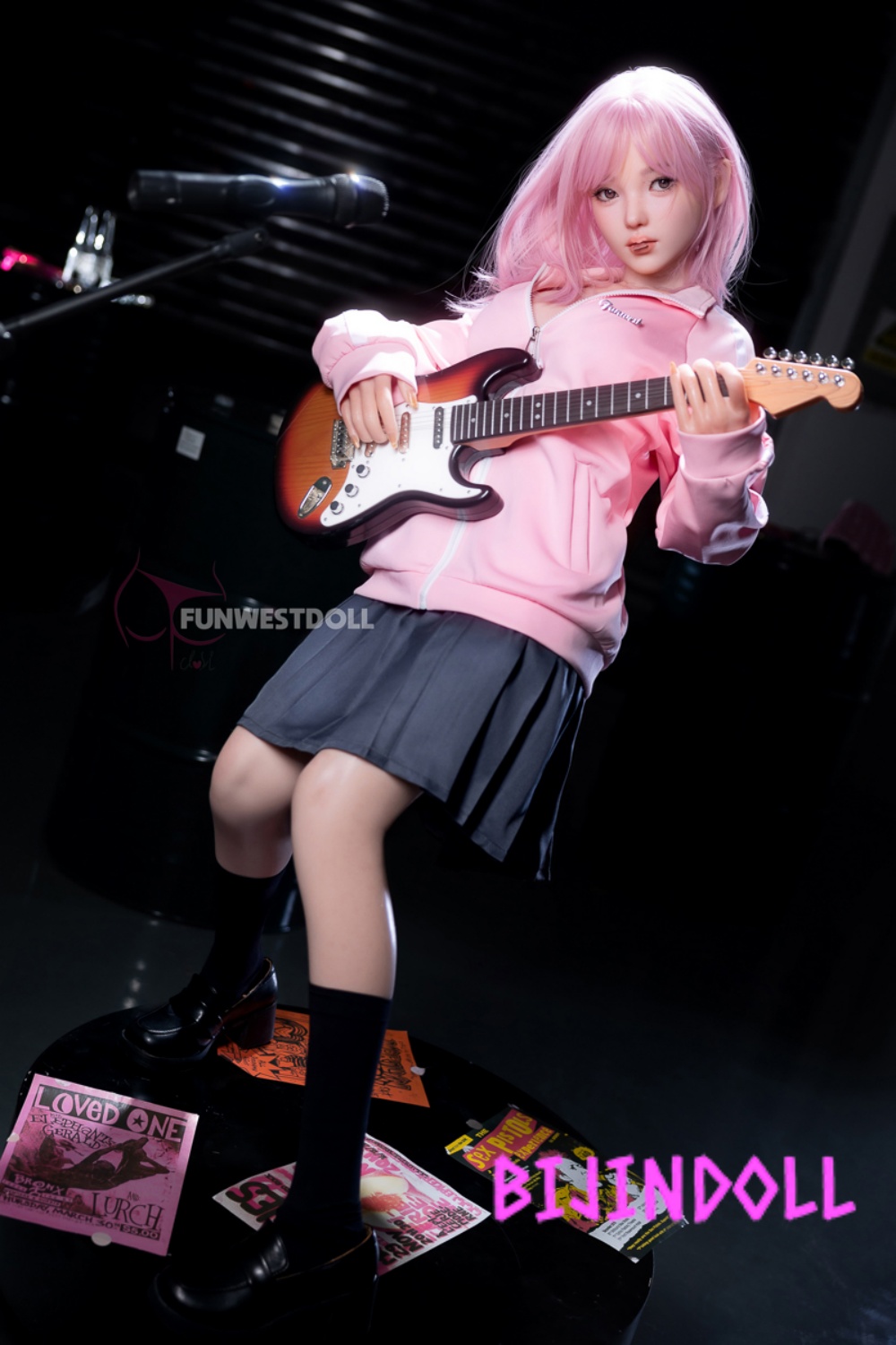 Funwest 152cm D-cup Silicone Love Doll Nika Head #053S Pink Hair