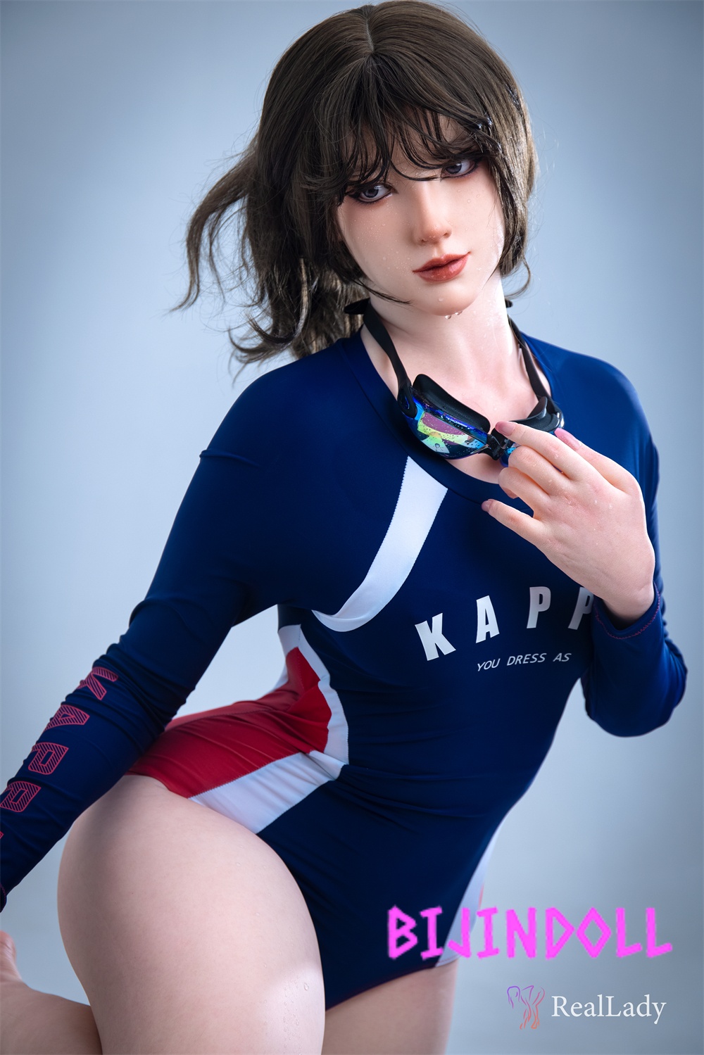 Real Lady 170cm D-cup Silicone Sex Doll Nabi Head S36 Swimsuit