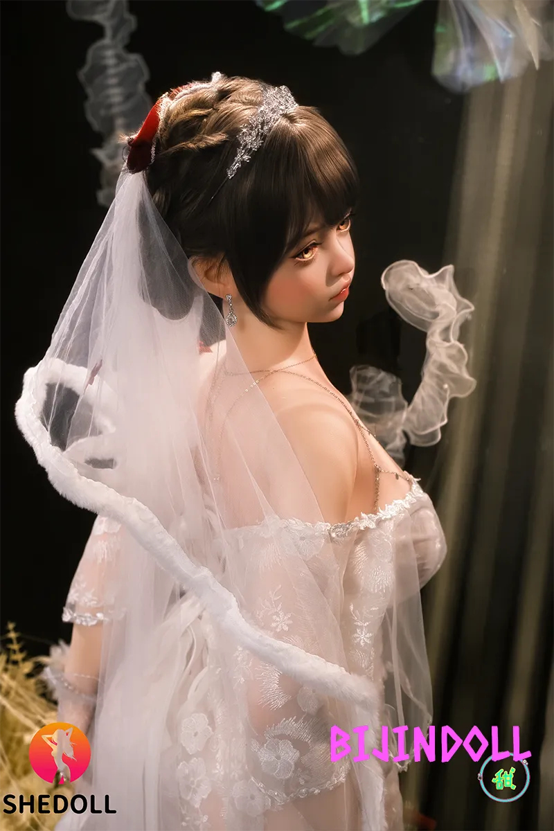 SHEDOLL 156cm E-cup Silicone Sex Doll Duoduo Wedding Dress
