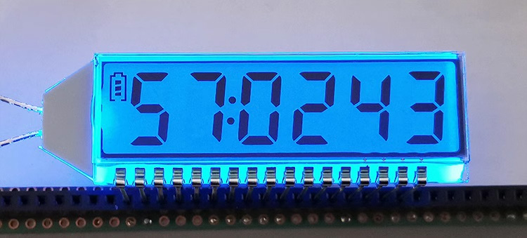 17PIN TN Positive 6-Digits Segment LCD Panel Without Backlight 3V