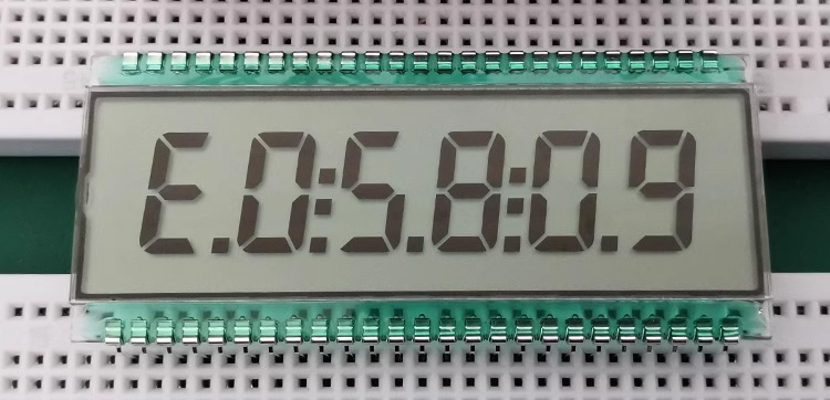 50PIN TN Positive 6-Digits Segment LCD Panel White/Yellow Green/Blue LED Backlight 5V
