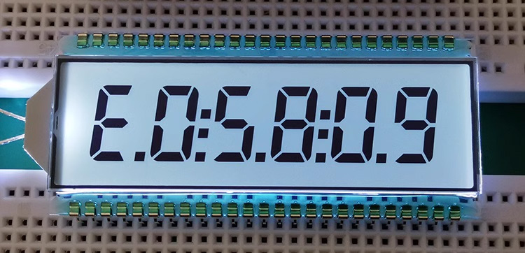 50PIN TN Positive 6-Digits Segment LCD Panel White/Yellow Green/Blue LED Backlight 5V