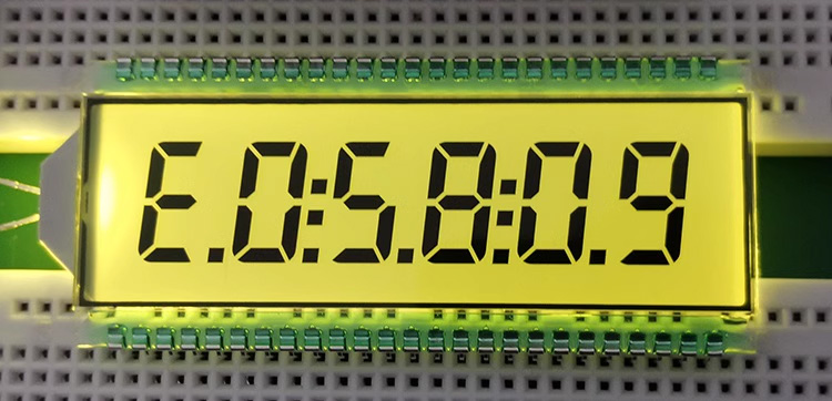 50PIN TN Positive 6-Digits Segment LCD Panel White/Yellow Green/Blue LED Backlight 5V