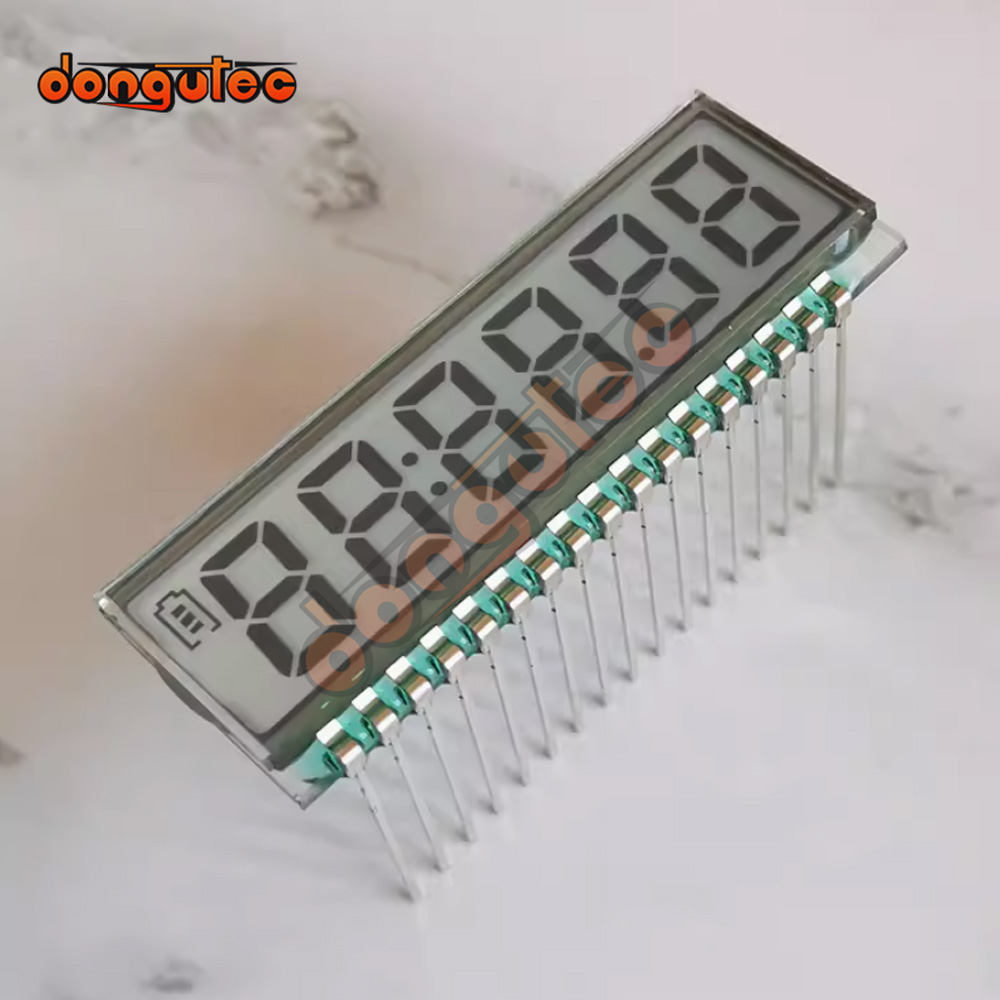 17PIN TN Positive 6-Digits Segment LCD Panel Without Backlight 3V