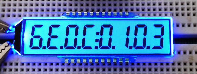 22PIN TN Positive 8-Digits Segment LCD Panel Dynamic Drive 3.3V