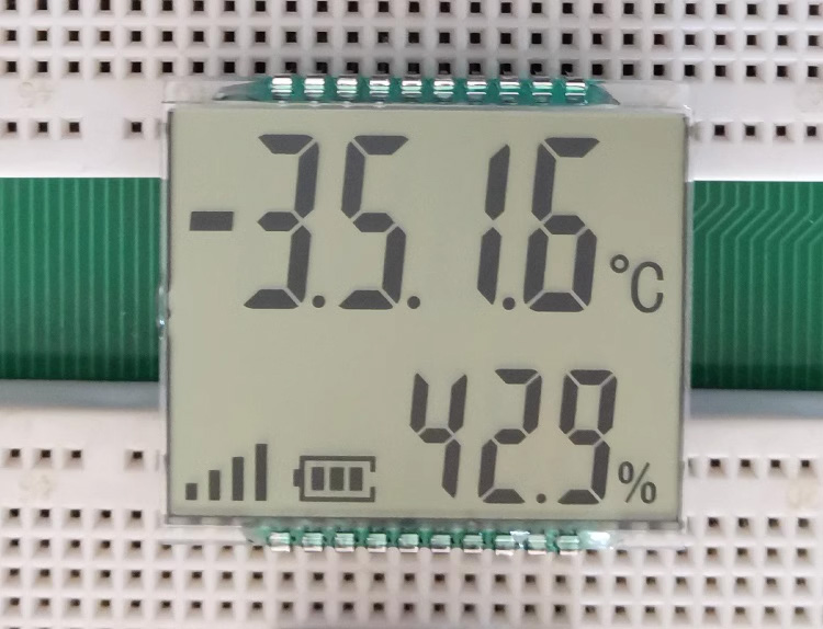 20PIN TN Positive 7-Digits Segment LCD Panel Temperature Humidity LCD Screen