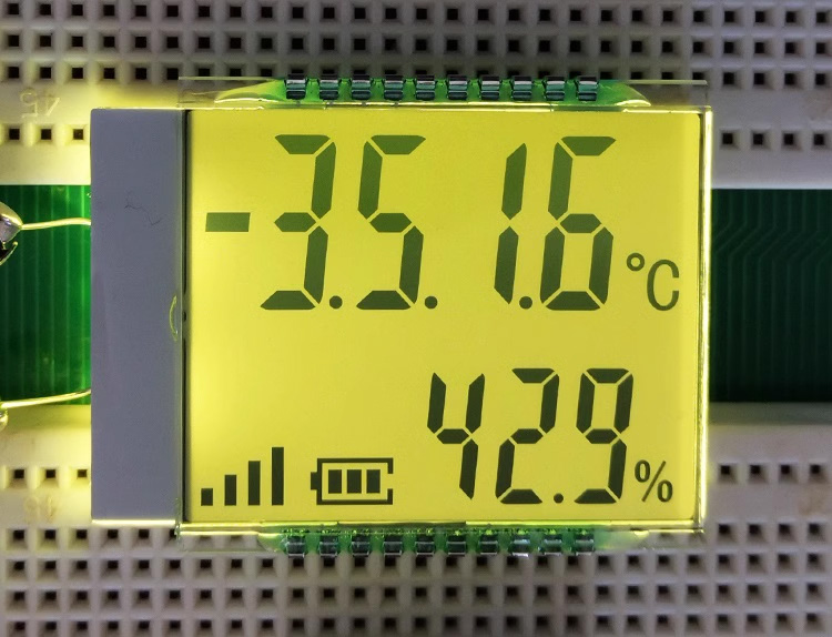 20PIN TN Positive 7-Digits Segment LCD Panel Temperature Humidity LCD Screen