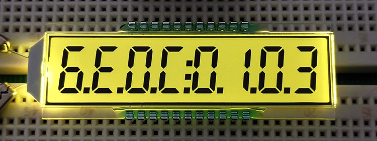 22PIN TN Positive 8-Digits Segment LCD Panel Dynamic Drive 3.3V