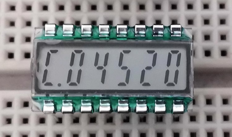 16PIN TN Positive 6-Digits Segment LCD Panel 3.3V Without Backlight Digital Tube Display HT1621