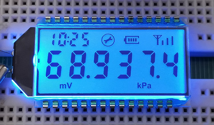 29PIN HTN Positive 6-Digits Segment LCD Panel Industrial Ultra-wide Temperature Screen Dynamic Drive Backlight 3.0V HT1621