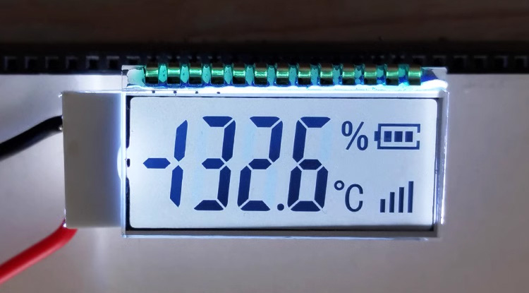 13PIN TN Positive 3-1/2 Digits Segment LCD Panel Temperature Humidity Screen HT1621