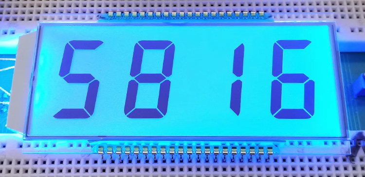 40PIN TN Positive 4-Digits Segment LCD Panel  5V Refueling Machine Screen Static Drive HT1621
