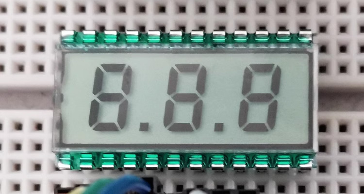 24PIN TN Positive 3-Digits Segment LCD Panel Screen  Ultra-Wide Temperature HT1621