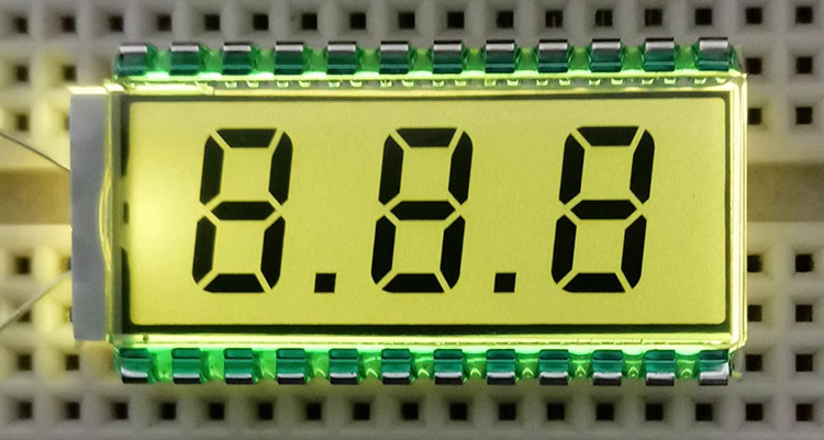 24PIN TN Positive 3-Digits Segment LCD Panel Screen  Ultra-Wide Temperature HT1621