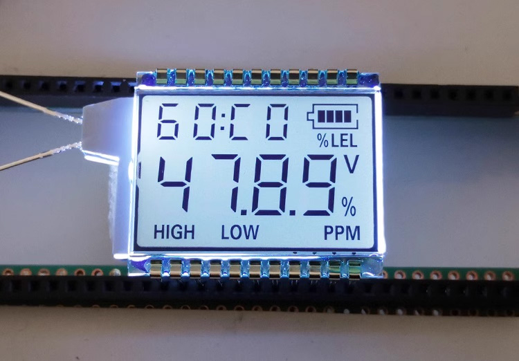 22PIN 4-Digits Segment LCD Panel Gas Concentration Screen HT1621