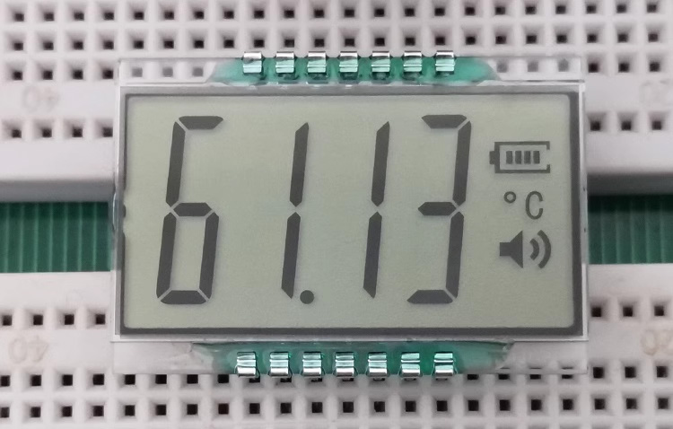 14PIN HTN Positive 4-Digits Segment LCD Panel 3V Ultra-wide Temperature LCD Screen HT1621