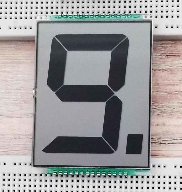 28PIN TN Positive Large 1-Digit Segment LCD Panel Static Drive Wide Viewing Angle Wide Temperature HT1621