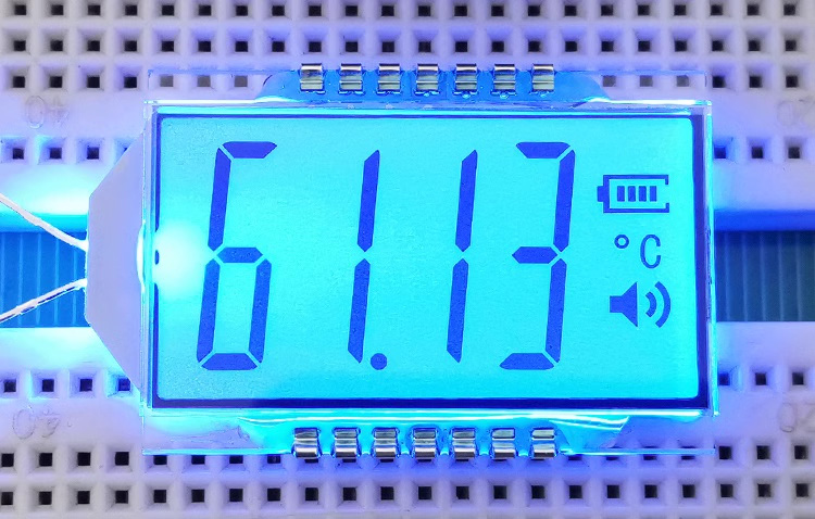 14PIN HTN Positive 4-Digits Segment LCD Panel 3V Ultra-wide Temperature LCD Screen HT1621