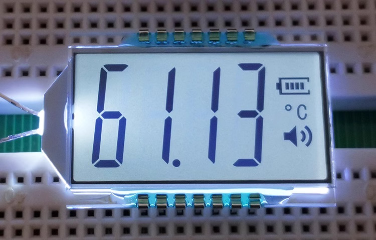 14PIN HTN Positive 4-Digits Segment LCD Panel 3V Ultra-wide Temperature LCD Screen HT1621